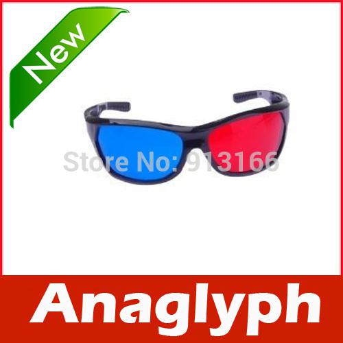 Wholesale-1 Pair Red Blue 3D Glasses For Dimensional Anaglyph Movie DVD Game