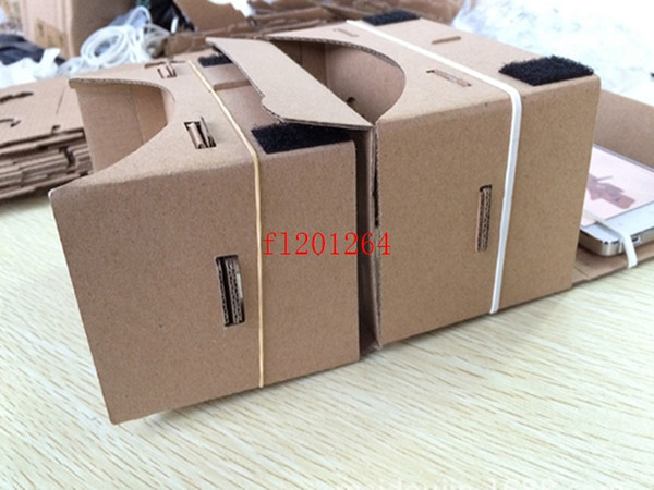 300pcs/lot FreeShipping DIY Google Cardboard Mobile Phone Virtual Reality 3D Glasses for IPHONE 6s 5 Samsung s6 note 4 Nexus 6 Xiaomi