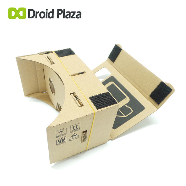 Wholesale- Google Cardboard 3D VR Glasses Virtual Reality VR Box V1 VR Goggles Rift for iPhone 6 Plus 4.7 5.5 6 inch Android iOS Smartphone