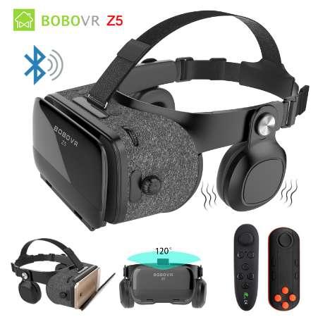 BOBOVR Z5 4D Bluetooth Virtual Reality 3D Glasses Cardboard Helmet Smartphone VR Goggles Shock Headset Box For Iphone 8 Android