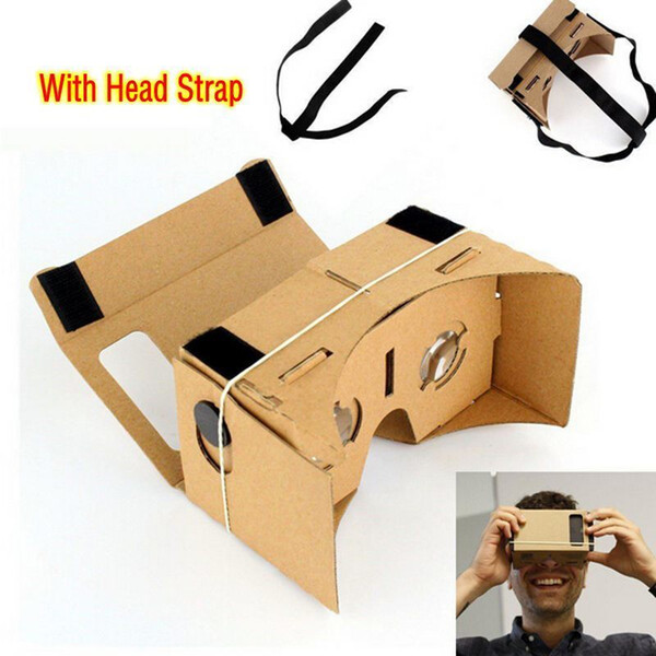 Wholesale- HESTIA DIY Google Cardboard Virtual Reality Glasses VR Mobile Phone 3D Glasses for 5.0