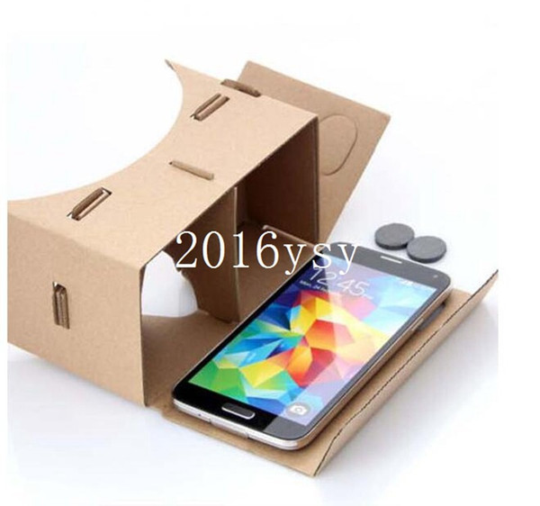 wholesale 500pcs New DIY Google Cardboard Valencia Quality 3D Vr Virtual Reality Glasses no NFC Updated Version with Printing