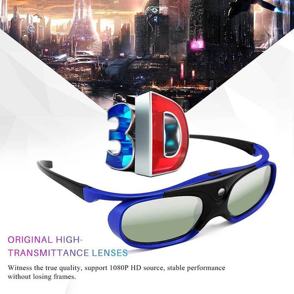 1080P HD DLP Projector 3D Shutter Glasses Battery Universal 96-144Hz For Optoma BenQ Acer 3DTV , 2018 Hot sales