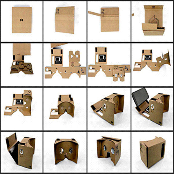 Hot!!! DIY Magnet Google Cardboard Virtual Reality VR Box Mobile Phone 3D Viewing Glasses For 5.0