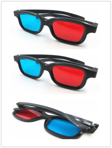 Hot Selling Wholesale - Universal type 3D glasses/Red Blue Cyan 3D glasses IPAD 3D vision Plastic glasses