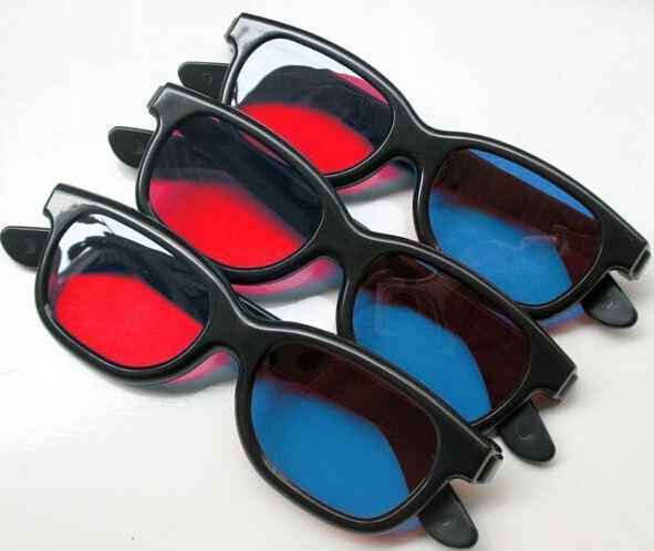 Universal type 3D glasses/Red Blue Cyan 3D glasses Anaglyph NVIDIA 3D vision Plastic glasses