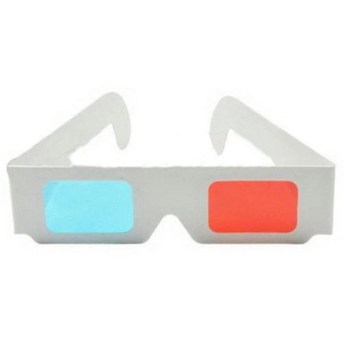 Wholesale- 10 Pairs Red -Blue Glasses 3 Dimensional 3D Paper Glasses for 3D Movie DVD Game