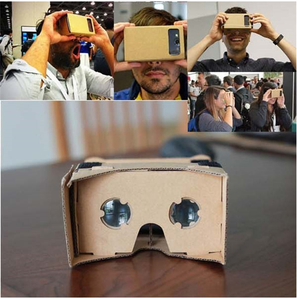 3D DIY Google Cardboard glasses Virtual Reality VR viewing Glasses for the 3-6 inch screen phones iphone 5 SE 6S 7 Samsung s8 plus sale