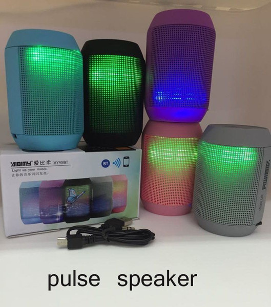 Pulse Bluetooth Speaker Mini Capsules Colorful 360 LED lights U-disk TF card Mic Hands-Free FM AUX altavoz bluetooth Speaker