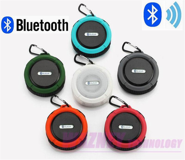 C6 Portable Wireless Bluetooth Speaker Waterproof IP 65 Waterproof Wireless Portable Mini Speaker Bluetooth*30set/lot