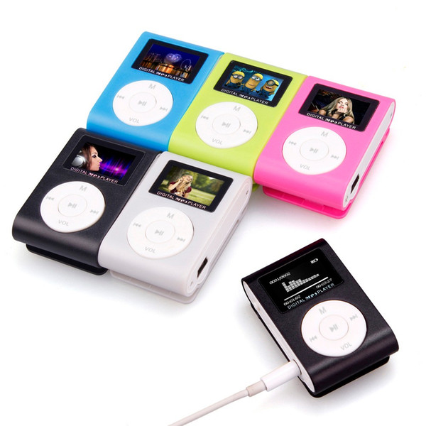 MP3 Player USB Clip Mini LCD Screen Support 32GB Micro SD TF Card