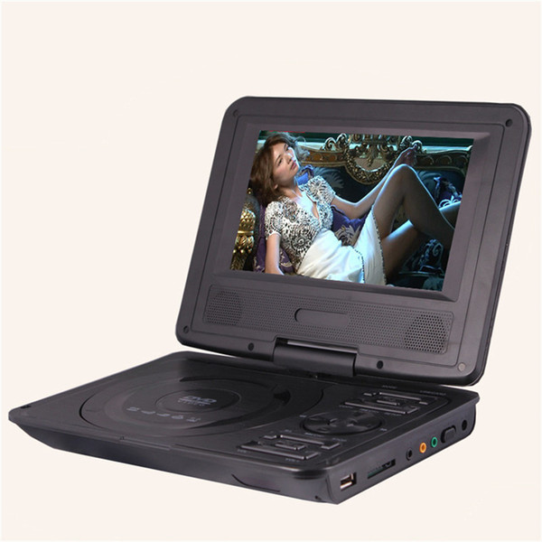 7inch Portable DVD Player 270°degrees rotatable screen Digital Multimedia Player U Drive Play with FM TV Game Card Read Function VCD DVD CD