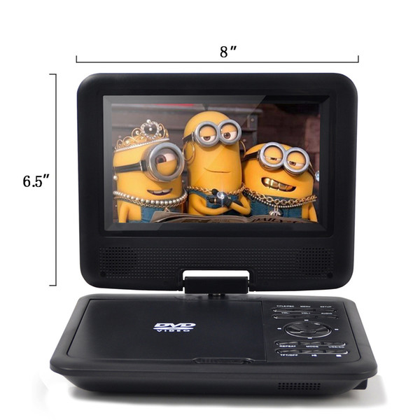 Wholesale High Quality 7 Inch Portable DVD Player 270° LCD screen 3 Hours Rechargeable Battery,Girls DVD Player,Kids Birthday Return Gift