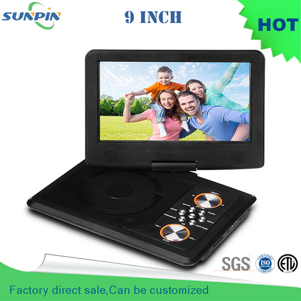 Wholesale-Free Shipping 2016 Direct Selling Dvd Portatil Porta Cd 9 Inch Portable Dvd Player Support For Sd / Ms Mmc Card