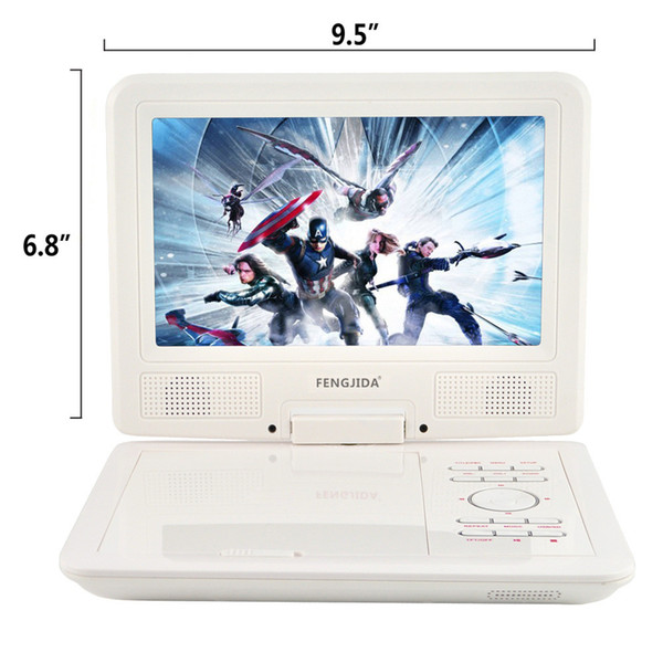 Best Quality 9 Inch Portable DVD Player with 270° LCD screen,3 Hours Rechargeable Battery,Car DVD Player, Kids Birthday Return Gift