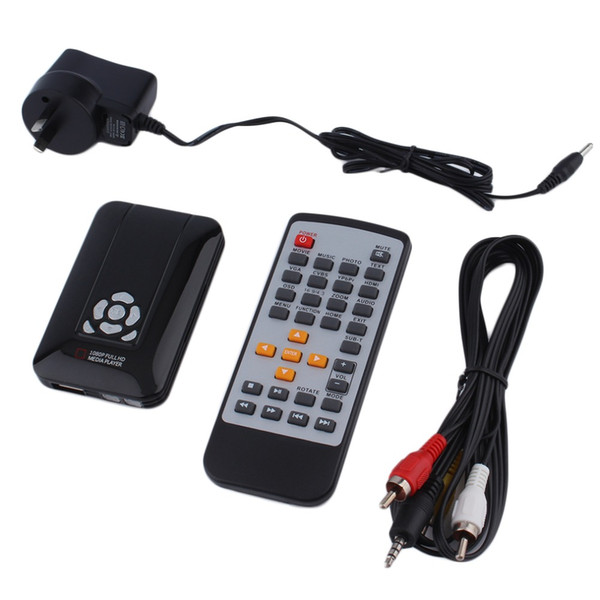 2016 New Full HD 1080p 3D Multi Media Player TV Video AV HDMI HD Media Box Remote Control Power Adapter AU EU US Plug