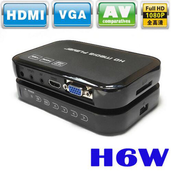 Portable Mini Full HD 1080p H6W Media Center Multimedia Player Supports USB Host Port