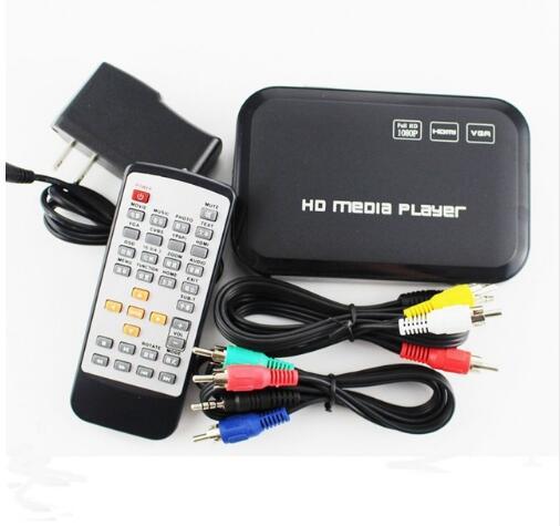 Full HD 1080P USB External HDD Media Player with HDMI VGA SD MKV H.264 RMVB WMV,Support USB HDD up to 2TB Free shipping