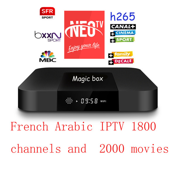 French Arabic Spanish Neotv IPTV subscription Neopro 1800 channel 2000 movie one year TX3 TV BOX