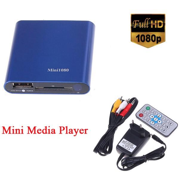 Wholesale- 1080P HDMI SD/MMC/USB HD Multimedia player Mini Media Player support MKV/RM/RMVB with IR Remote