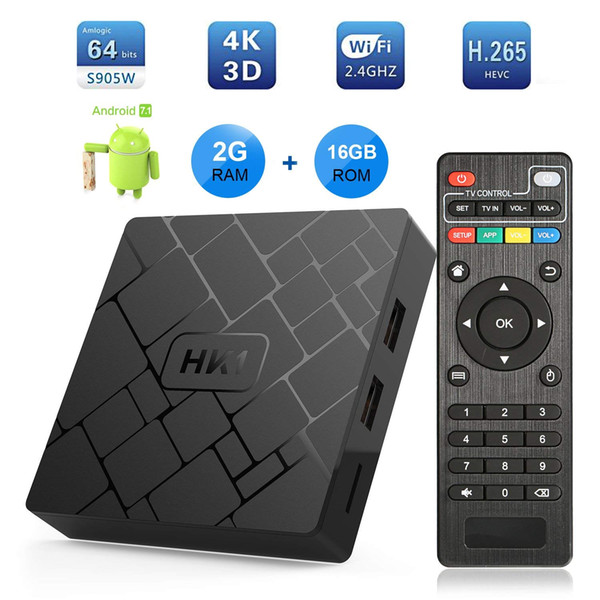 Android 7.1 TV Box HK1 2018 Version 2GB RAM 16GB ROM 4K Internet Media Streaming Player