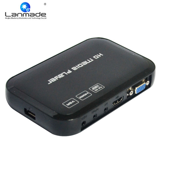 Plastic shell ROHS USB SD card video 1080p full hd dvd player mini advertising media player with HD