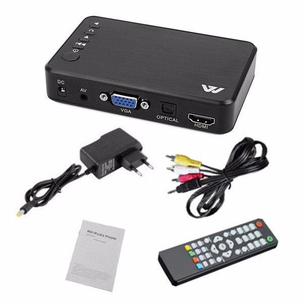 Mini Portable Full HD 1920x1080 HDMI VGA AV USB Hard Disk U Disk Player Multimedia Player H7 For Home Car Office