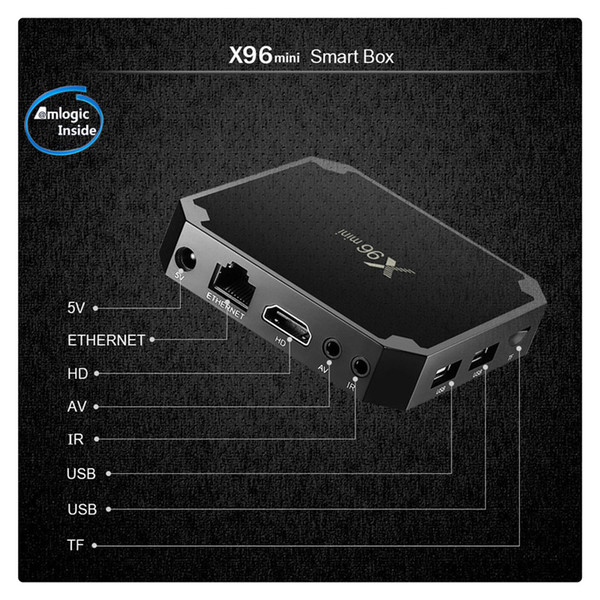 Amlogic S905W Quad Core Support H.265 UHD 4K 2.4GHz WiFi X96mini Set-top Box Android 7.1 TV BOX Free Shipping