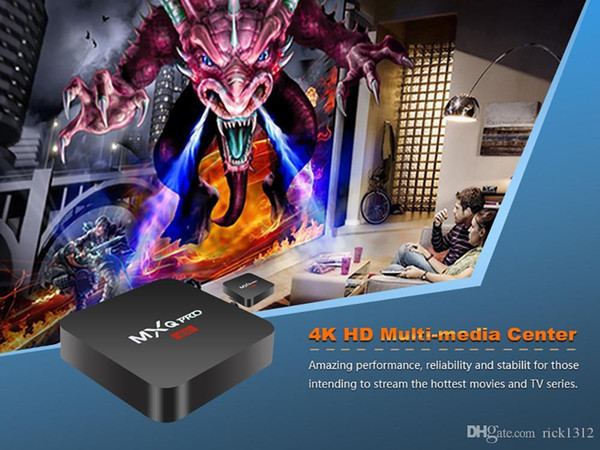 DHL MX2 MXQ PRO Quad Core Amlgoic S905W Android 7.1 TV BOX With Customized KD 17.4 TV Box 4K Media Player