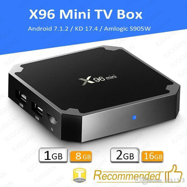 X96 Mini Android 7.1 Amlogic S905W STB tv box 1GB + 8GB 2GB + 16GB eMMC Flash KD KDplayer 17.6 4K Smart Android TV Box VS TX3 MXQ PRO