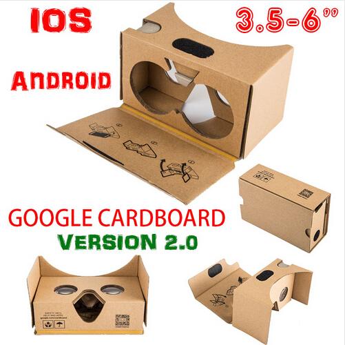 Newest Google Cardboard 2.0 V2 3D Glasses VR Valencia Quality Max Fit 6 Inch for Smartphone IOS Android iphone 6 6S plus 5S S6 edge DHL