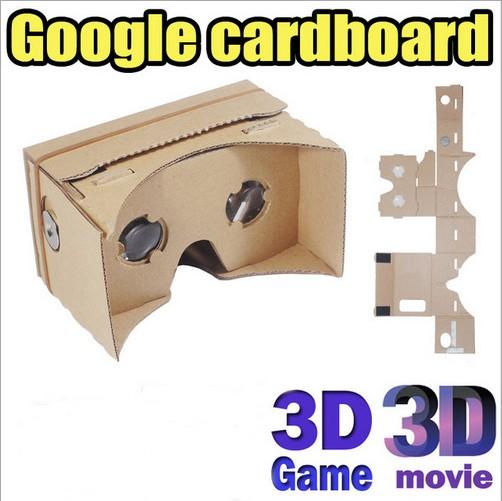 Wholesale DIY Google Cardboard VR Virtual Reality 3D Glasses Storm Mirror DIY Kit For iphone 6 6plus 5 5s 4 samsung s6 edge