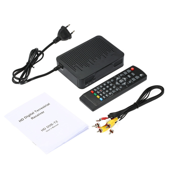 K3 DVB-T2 Receiver Digital Video Broadcasting Terrestrial Receiver 1080P Set Top Box H.264/MPEG4 w/Remote Controller for HDTV