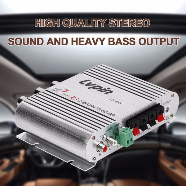 Mini HiFi Sliver 12V 20W CD MP3 Radio Car Auto Motor Boat Home Audio Stereo Bass Speaker AMPLIFIER BOOSTRER Verstarker Vehicle