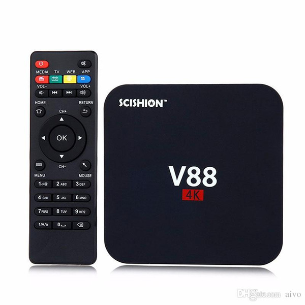 Android 6.0 V88 tv boxe Cheapest RK3229 Quad-Core 1GB 8GB Smart Tv Box WiFi 3D HDMI TV Cheap Set-top Box Media Player