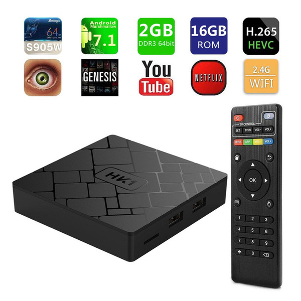 HK1 TV BOX Amlogic S905W 4K HD 2GB DDR3 16GB ROM Smart TV Box 2.4G WiFi Media Player for Android 7.1