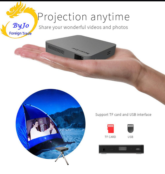 Original UNIC S6 Android 4.4 Mobile Projector S6 Mini Pocket Home Movie Projector Beamer Battery