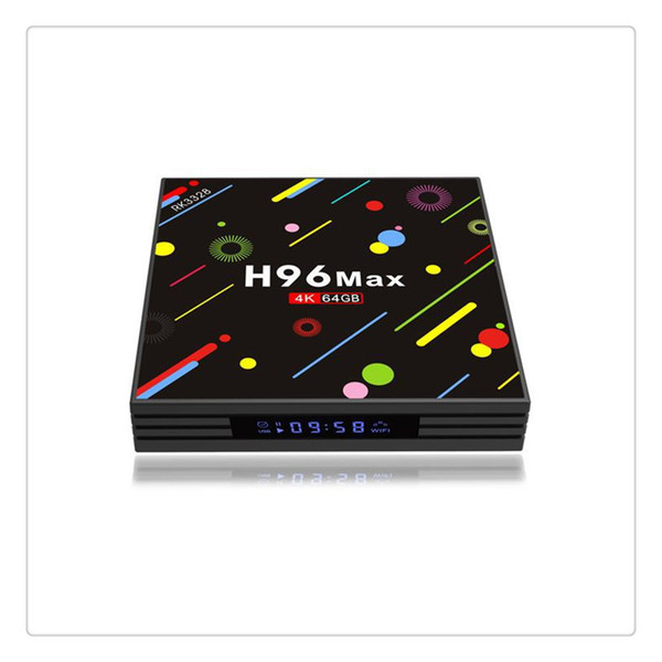 H96 Android 7.1 TV Box 4G+64GB Max 4K Display Screen RK3328 UHD Quad-Core WiFi Ultra HD H.265 Bluetooth TV Box