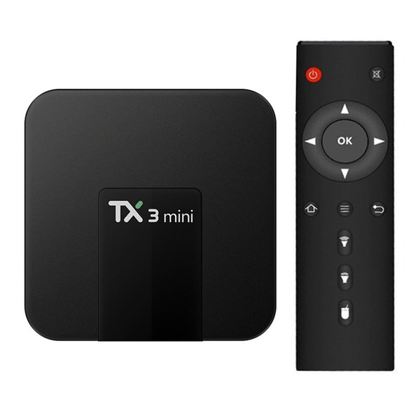 TX3 mini Android 7.1 TV BOX 1G/2GB Amlogic S905W Quad Core Suppot H.265 4K 2.4GHz WiFi Media Player IPTV Box