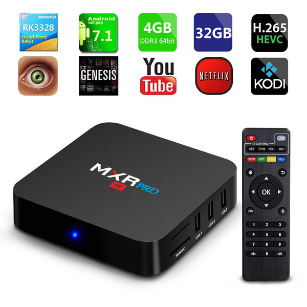 Newest MXR PRO Android 7.1 KIDO 17.3 TV BOX 4G + 32G network player