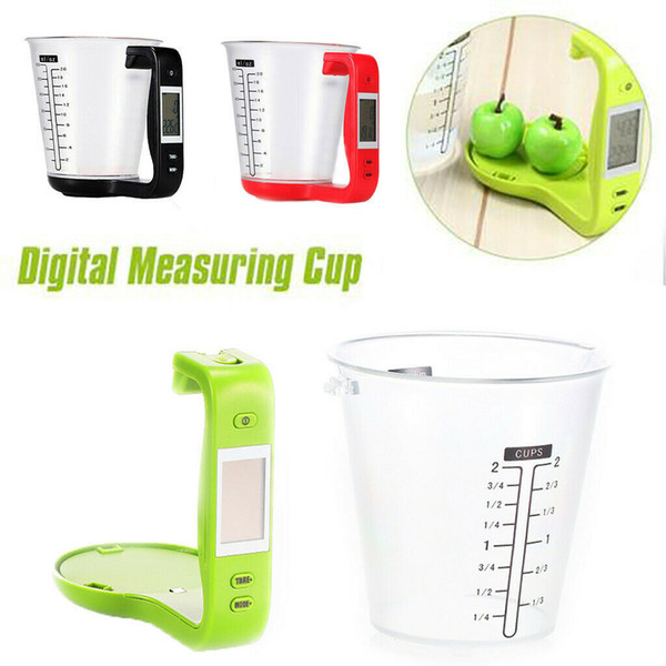 Digital Measuring Cup Scale Electronic Kitchen Bar Scales Weigh Jug LCD Display