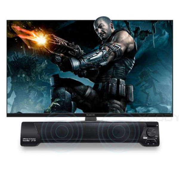 Multi-function soundbar to 3.5mm audio Stereo 2.0 Single sound bar Speaker System with MIC for TV computer phone Home karaoke