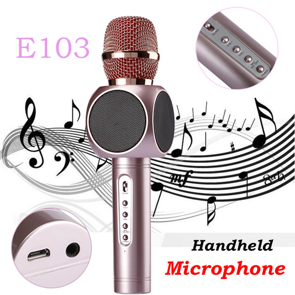 Magic Karaoke Microphone E103 Wireless Bluetooth Professional K Song Microphone Outdoor KTV Speaker For PC iOSAndroid PK Q7 bm88