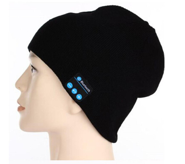 New Wireless Bluetooth Hat Winter Warm Beanies With V3.0+ EDR Bluetooth Music Hat Unisex Cool Knitted Cap 50pcs