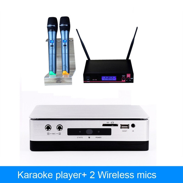 Wholesale- Home ktv HDD karaoke player machine system With 2TB hard driver include 42k songs plus wireless microphone