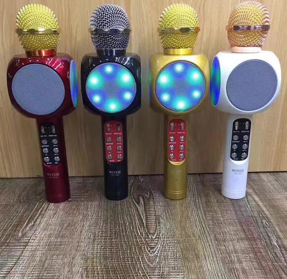 WS1816 Creative Wireless Bluetooth KTV Karaoke Microphone USB KTV Speaker Upgrade Version Mic Karaoke Player For Smartphone