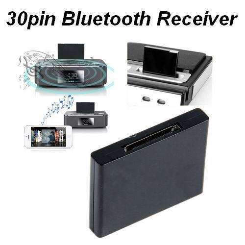 100pcs/Lot Bluetooth Music Audio Adapter 30Pin Bluetooth Receiver for iPod Touch for iPhone to connect Dock Speaker play music