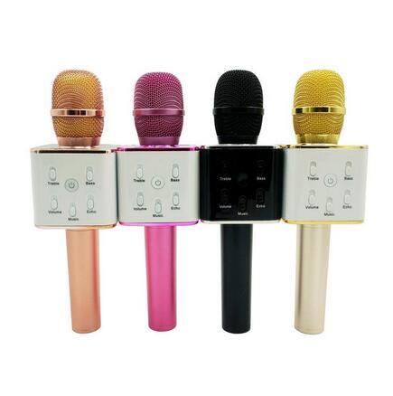 Brand new Q7 wireless mini microphone family KTV karaoke microphone bluetooth 4.0 portable speaker factory direct sales