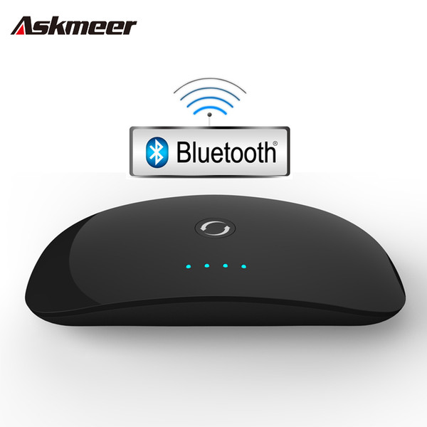 Askmeer Wireless Bluetooth Audio Transmitter & Receiver Adapter A2DP Portable Audio Player 3.5mm AUX-IN for Smartphone Mp3 TV PC