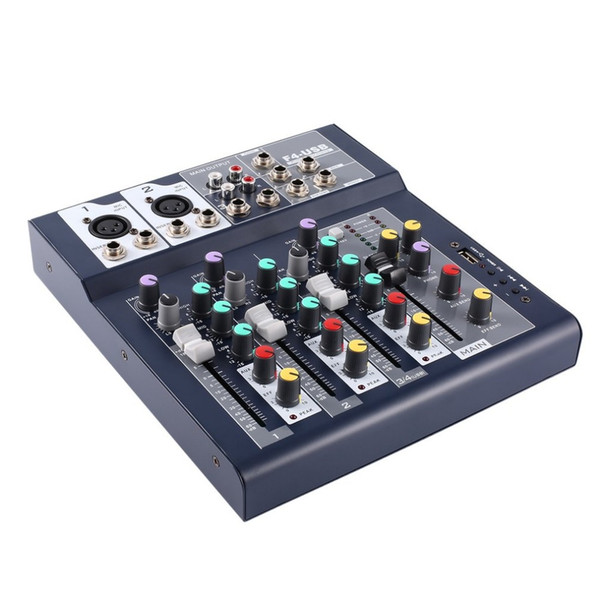 F-4 4 Channel Professional Live Mixing Audio Sound Console Network Anchor Portable Mixing Device Vocal Effect Processor